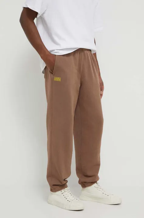 Спортивные штаны American Vintage цвет коричневый с принтом