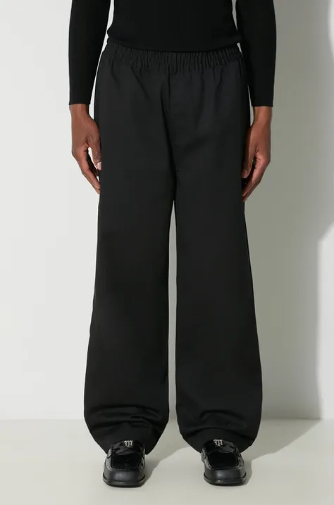 Carhartt WIP pantaloni Newhaven Pant bărbați, culoarea negru, drept, I032913.8902