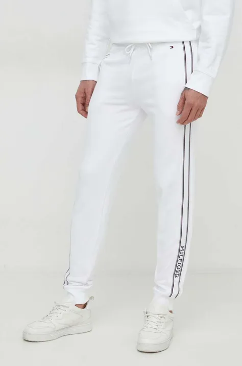 Tommy Hilfiger pantaloni de trening culoarea alb, cu imprimeu UM0UM03198