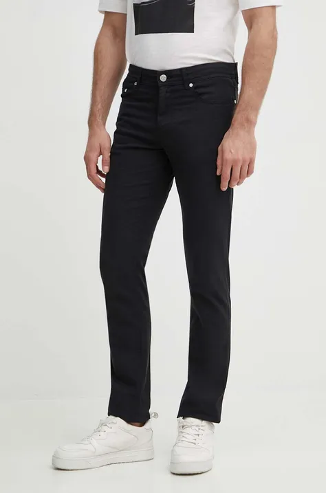 Kalhoty Karl Lagerfeld pánské, černá barva, přiléhavé, 542826.265840