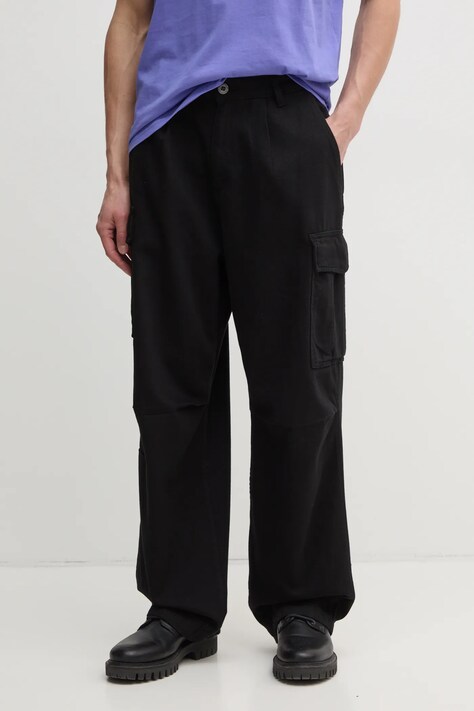 Alpha Industries pamut nadrág Aircraft fekete, cargo, 146200