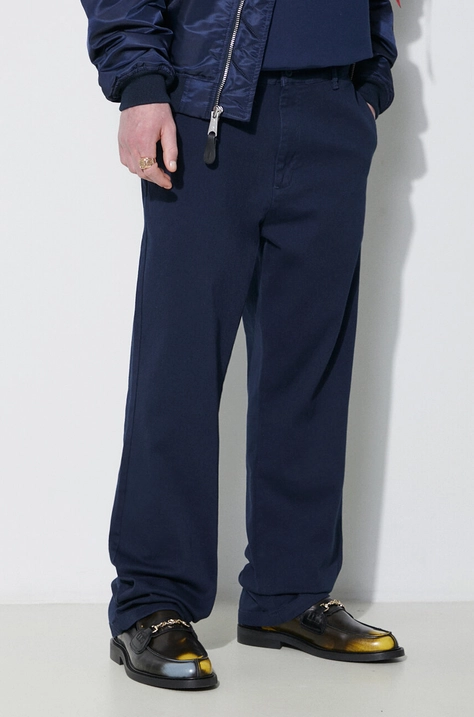 Alpha Industries trousers Chino men's navy blue color 146203