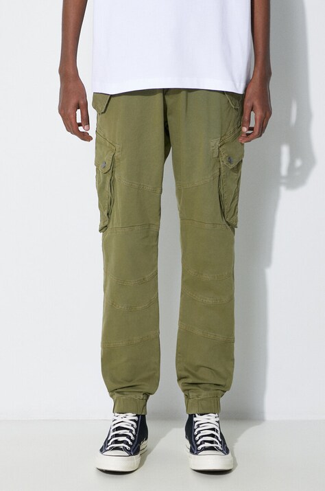 Hlače Alpha Industries Combat Pant LW za muškarce, boja: zelena, cargo kroj, 126215