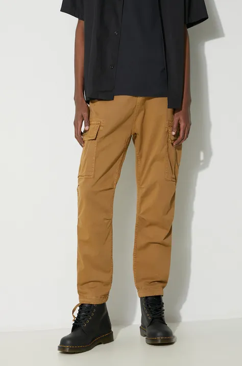 Alpha Industries trousers Squad Pant men's beige color 188202