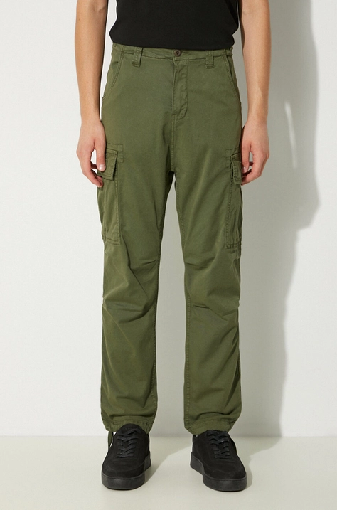 Alpha Industries trousers Squad Pant men's green color 188202