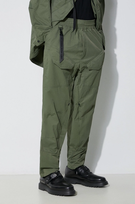 Kalhoty Alpha Industries Utility UV pánské, zelená barva, ve střihu cargo, 146206UV