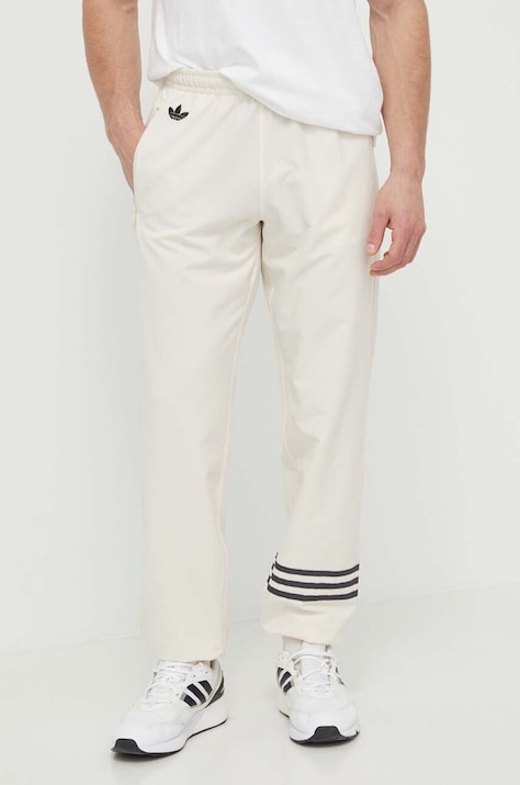 adidas Originals pantaloni de trening culoarea bej, cu imprimeu  IV5356