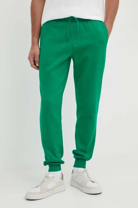 Спортивні штани Tommy Hilfiger колір зелений однотонні