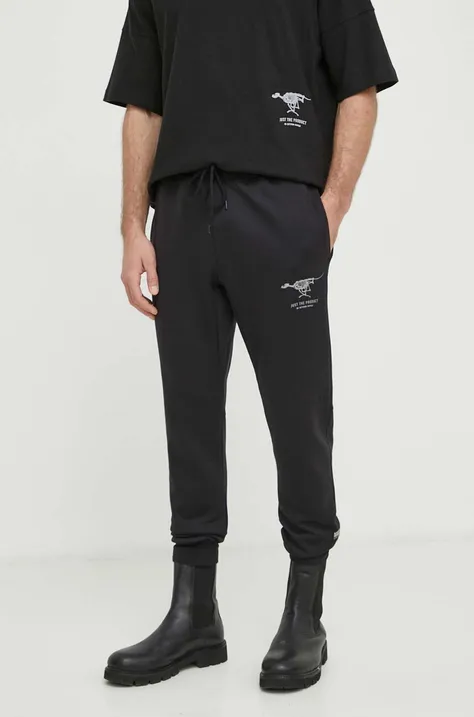 G-Star Raw spodnie dresowe kolor czarny z nadrukiem