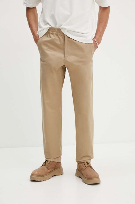 A.P.C. pantaloni in cotone Pantalon Chuck colore beige COGEW.H08408.BAA