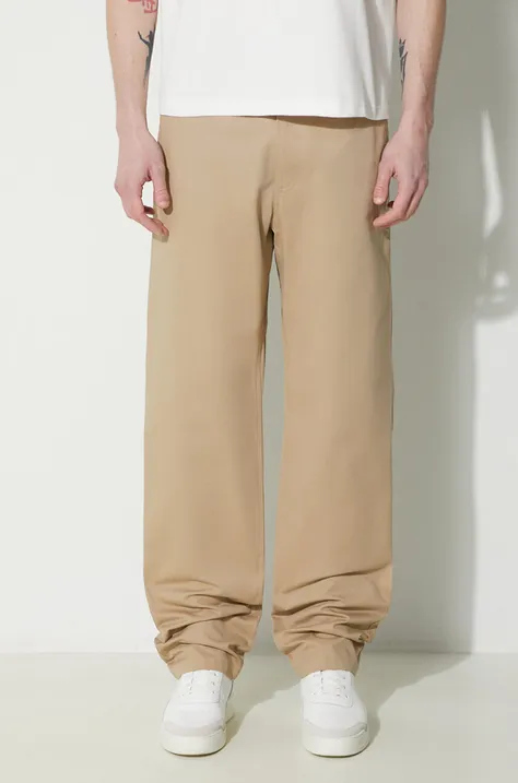 Bavlnené nohavice A.P.C. Pantalon Chuck béžová farba, rovné, COGEW.H08408.BAA