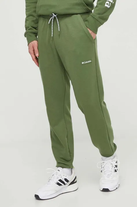 Columbia spodnie dresowe kolor zielony