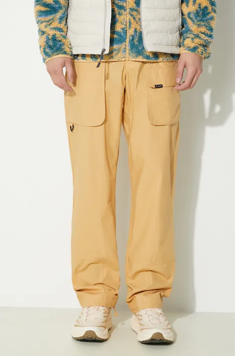 Columbia pantaloni Landroamer Cargo barbati, culoarea galben, drept, 2076041