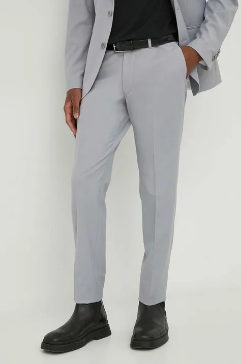 Панталон с вълна Drykorn PIET_SK в сиво със стандартна кройка 19000140512