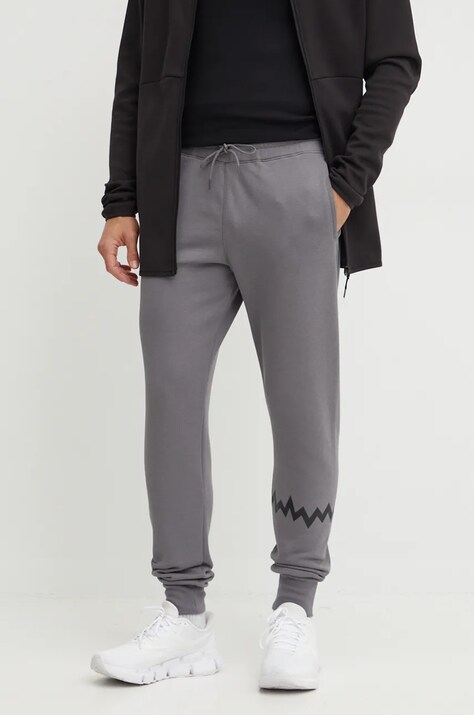 Спортивні штани Puma Hoops колір сірий з принтом 676649