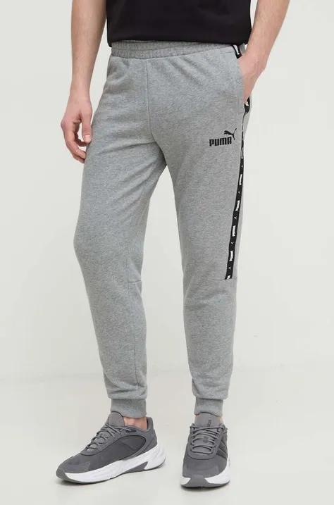 Спортивные штаны Puma цвет серый с принтом