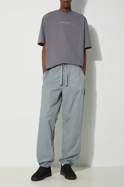 Спортен панталон A-COLD-WALL* Cinch Pant в сиво с изчистен дизайн ACWMB266