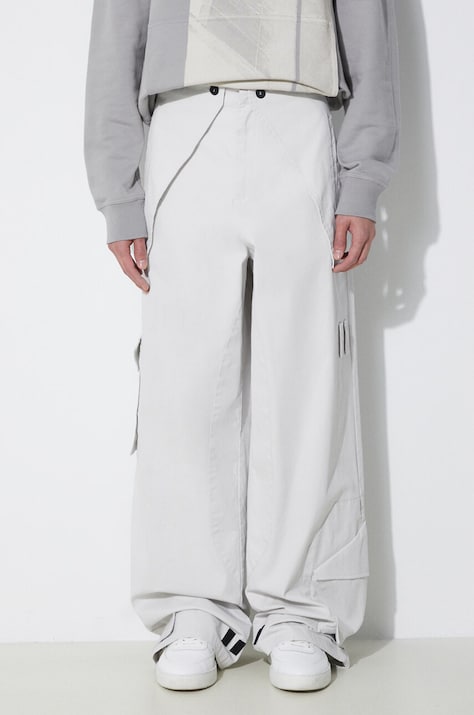 Hlače A-COLD-WALL* Overlay Cargo Pant za muškarce, boja: siva, cargo kroj, ACWMB276