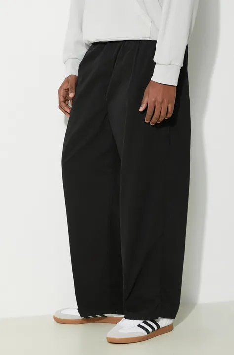 Bavlněné kalhoty Carhartt WIP Colston Pant černá barva, jednoduché, I031514.89GD
