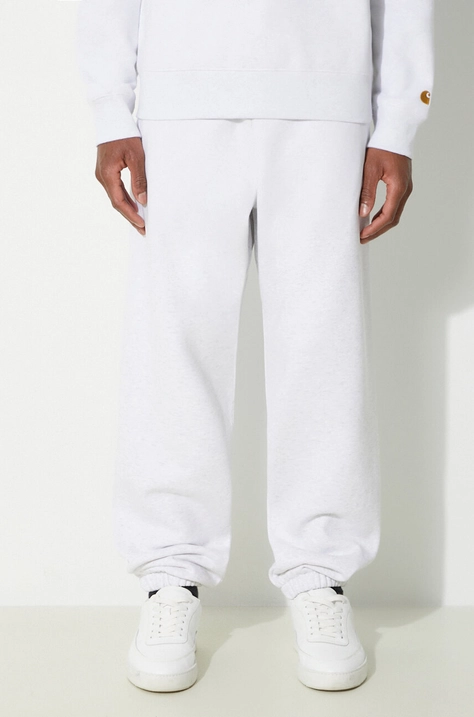 Donji dio trenirke Carhartt WIP Chase Sweat Pant boja: siva, melanž, I033667.00JXX