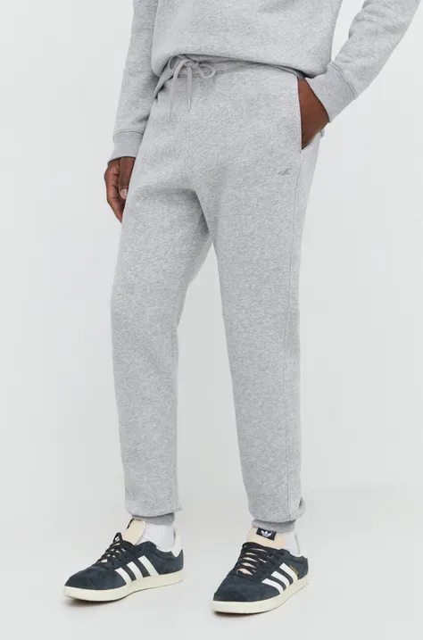 Спортен панталон Hollister Co. в сиво с меланжов десен