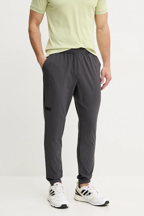 Helly Hansen pantaloni sport Roam barbati, culoarea negru, neted