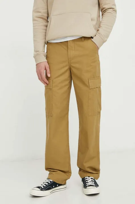 Kalhoty Levi's pánské, béžová barva, jednoduché