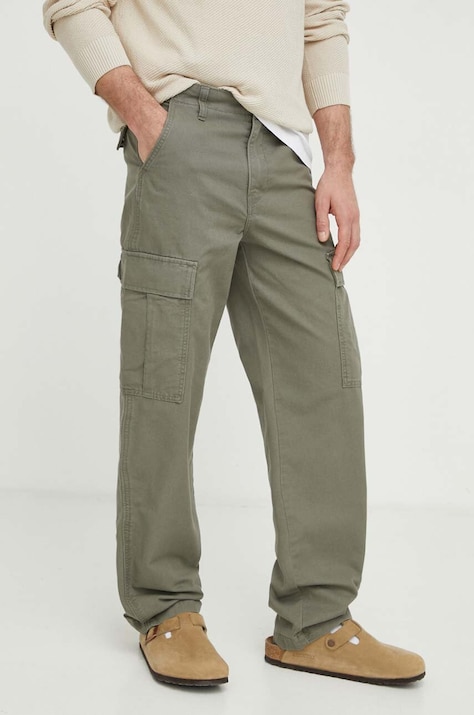 Levi's pantaloni barbati, culoarea verde, drept