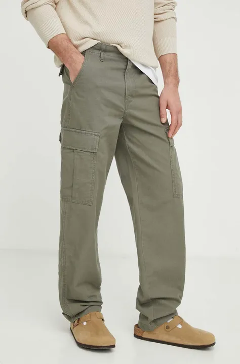 Levi's spodnie męskie kolor zielony proste