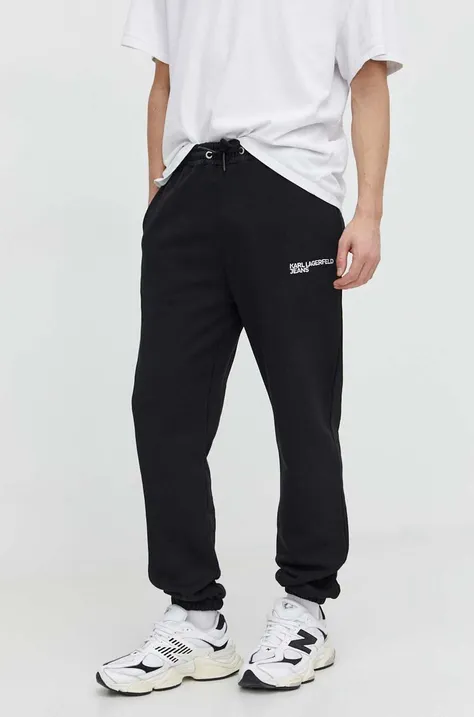 Спортен панталон Karl Lagerfeld Jeans в черно с изчистен дизайн