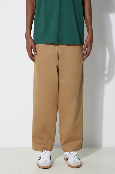 Бавовняні штани Fred Perry Straight Leg Twill Trouser колір бежевий фасон chinos T6530.363