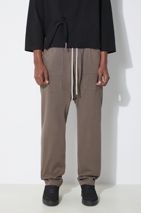Хлопковые спортивные штаны Rick Owens цвет коричневый DU01D1370.RIG.34