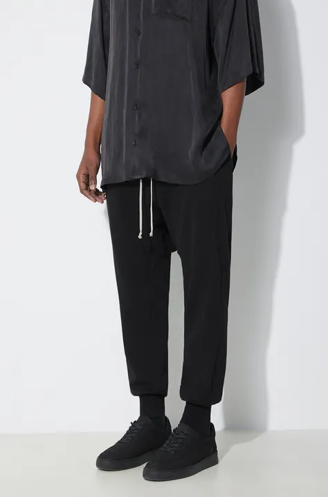 Παντελόνι φόρμας Rick Owens χρώμα: μαύρο, DU01D1395.RIG.09