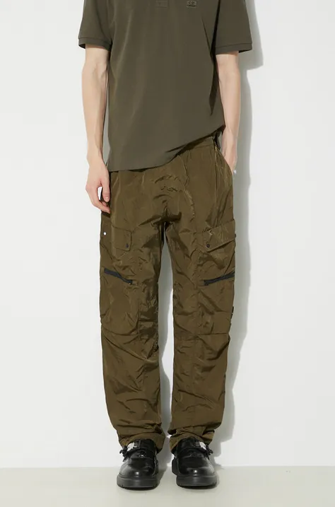 C.P. Company spodnie Chrome-R Regular Utility męskie kolor zielony proste 16CMPA004A005904G