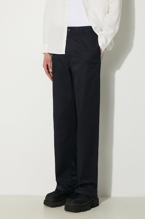Wood Wood pantaloni Silas Classic uomo colore blu navy 10001601.5252