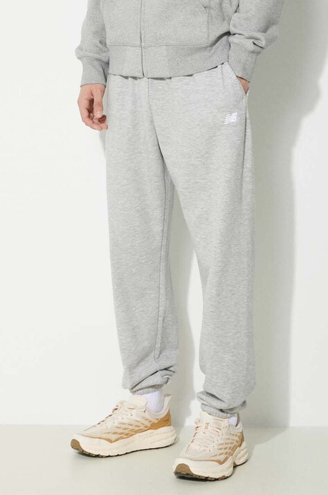 Donji dio trenirke New Balance Sport Essentials boja: siva, melanž, MP41519AG