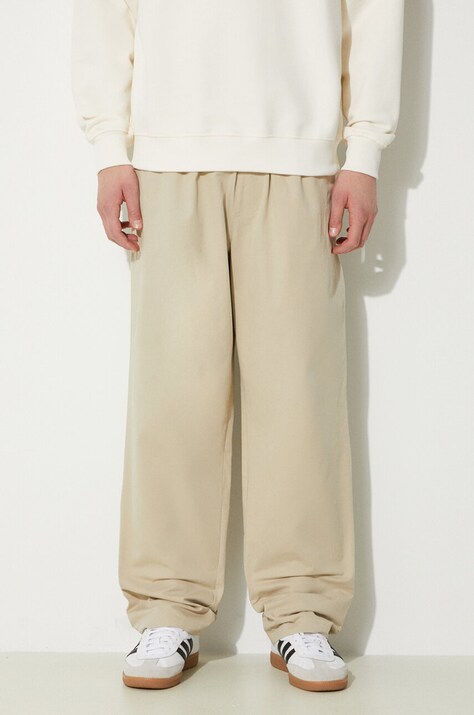Памучен панталон ICECREAM Skate Pant в бежово с кройка тип чино IC24109