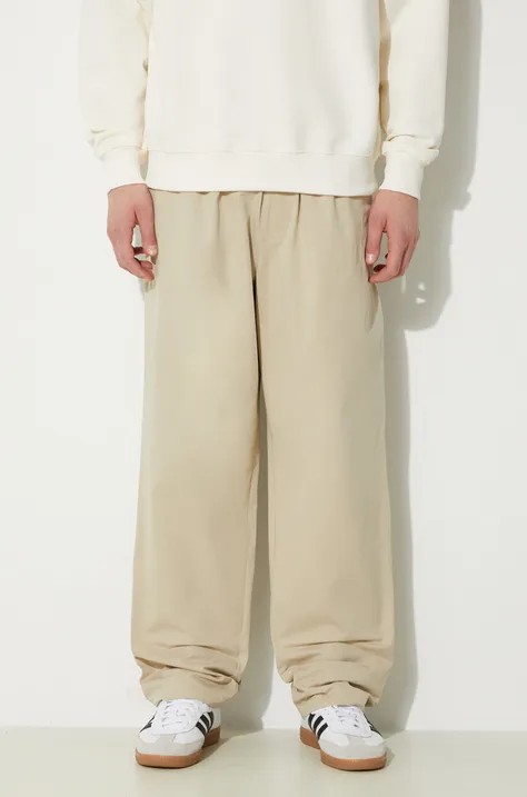 ICECREAM cotton Highwaist trousers Skate Pant beige color IC24109