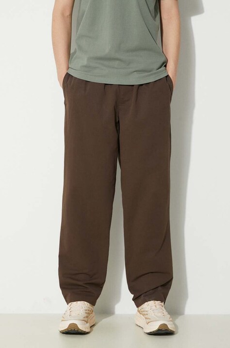 Хлопковые брюки ICECREAM Skate Pant цвет коричневый фасон chinos IC24109