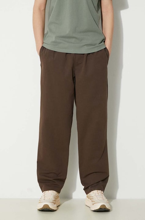 Bavlnené nohavice ICECREAM Skate Pant hnedá farba, strih chinos, IC24109