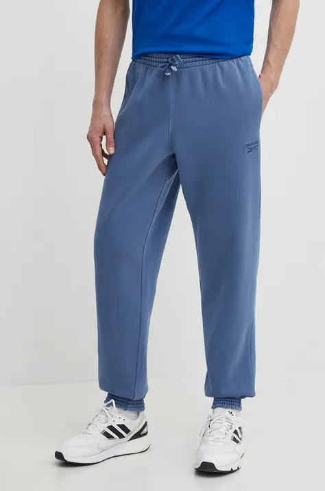 Спортен панталон Reebok в синьо с изчистен дизайн 100075631
