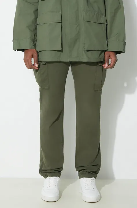 Napapijri pantaloni M-Yasuni Sl barbati, culoarea verde, cu fason cargo, NP0A4H1GGE41