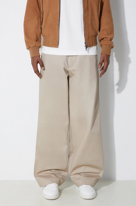 Champion trousers men's beige color