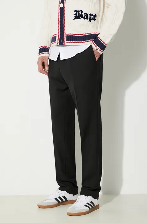Vlněné kalhoty Paul Smith černá barva, ve střihu chinos, M1R-921T-G00001