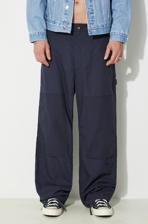 Бавовняні штани Engineered Garments Painter Pant колір синій прямі OR307.CT114
