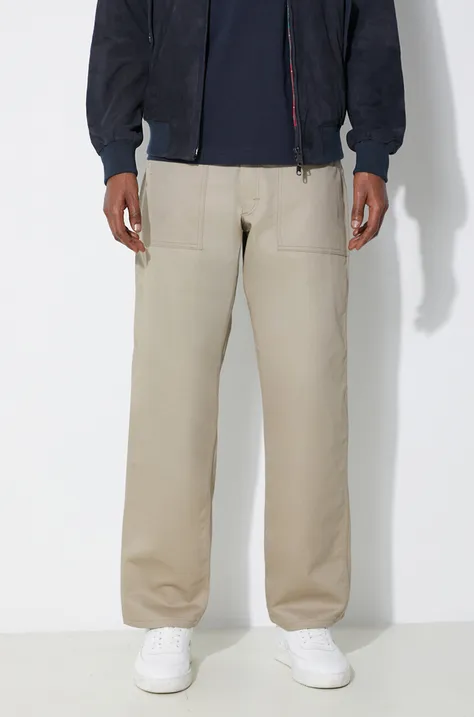 Stan Ray pantaloni din bumbac 1100 Og culoare bej, model drept 1106