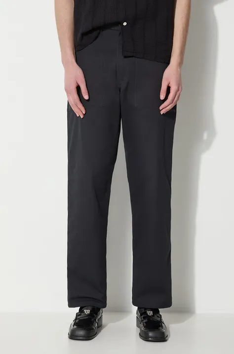 Bavlněné kalhoty Stan Ray 1100 Og Loose Fatigue černá barva, jednoduché, 1108