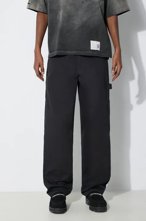 Stan Ray pantaloni din bumbac Og Painter culoarea negru, stil cargo 1130