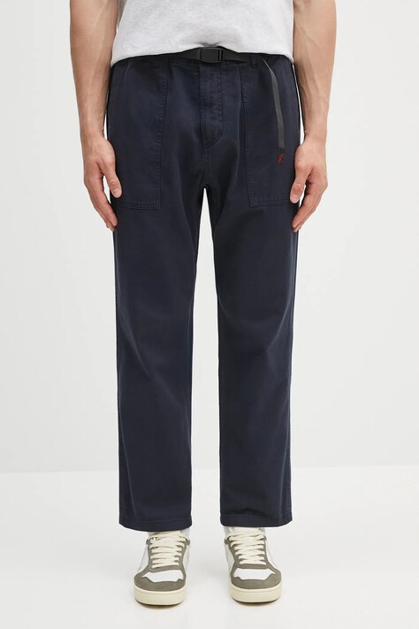 Хлопковые брюки Gramicci Loose Tapered Ridge Pant цвет зелёный прямые G114.OGT