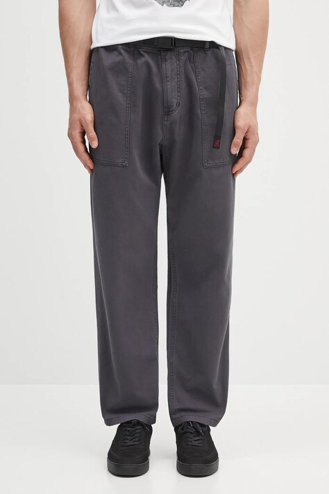 Bombažne hlače Gramicci Loose Tapered Ridge Pant zelena barva, G114.OGT